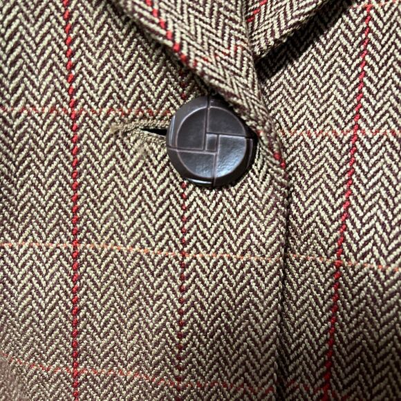 Studio 1940 Brown Herringbone Blazer Size 18W - Picture 4 of 8